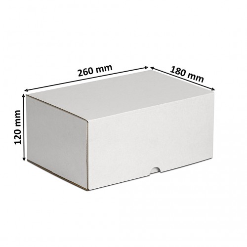 Кутия 260/180/120 мм - Бяла